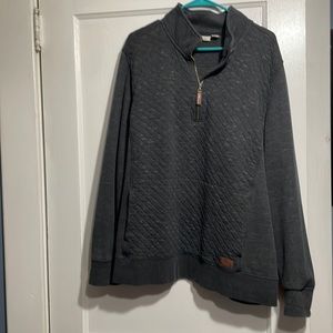 LL Bean Womens 3x Zip Pullover, Gray